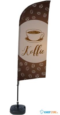 Syna Beach Flag Alu Wind Complete Set Koffie Nederlands - BFAW310-WT21-I134