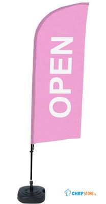 Syna Beach Flag Alu Wind Complete Set Open Roze Engels - BFAW310-WT21-I55