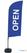Syna Beach Flag Alu Wind Complete Set Open Blauw Engels ECO Printmateriaal - BFAW310-WT21-I57ECO