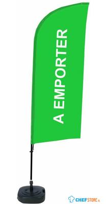 Syna Beach Flag Alu Wind Complete Set Take Away Groen Frans - BFAW310-WT21-I594