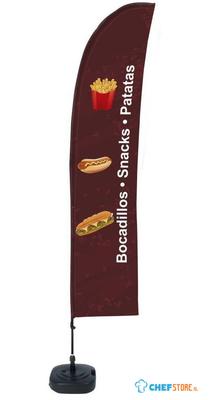 Syna Beach Flag Budget Wind Complete Set Snacks Spaans ECO Printmateriaal - BFBL-WT21-17-I158ECO