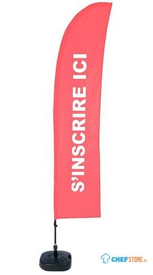 Syna Beach Flag Budget Wind Complete Set hier Aanmelden Grijs Frans - BFBL-WT21-17-I511