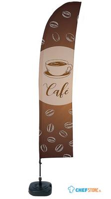 Syna Beach Flag Budget Wind Complete Set Koffie Frans - BFBL-WT21-17-I514