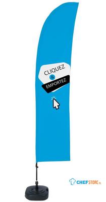 Syna Beach Flag Budget Wind Complete Set Click & Collect Blauw Frans - BFBL-WT21-17-I635