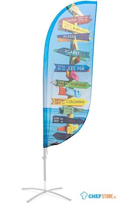 Syna Beach Flag Fiber Paddle Extra Large Print - ECO - BFFP-XLG-ECO