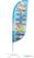 Syna Beach Flag Fiber Paddle Extra Large Print - ECO - BFFP-XLG-ECO