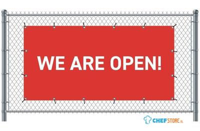 Syna Hekwerkbanner 200 X 100 cm Open Engels Rood - FBG200-100-I677