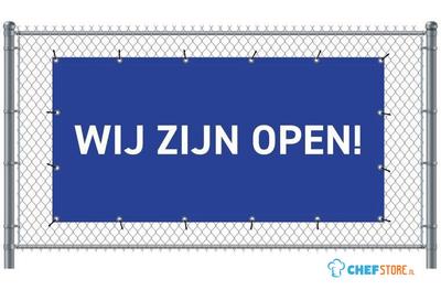 Syna Hekwerkbanner 200 X 100 cm Open Nederlands Blauw - FBG200-100-I685