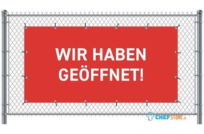 Syna Hekwerkbanner 200 X 100 cm Open Duits Rood - FBG200-100-I689