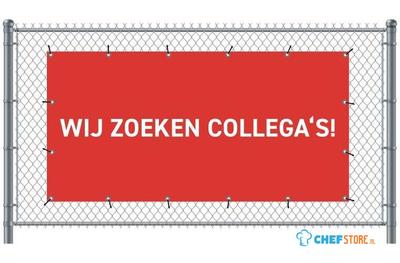 Syna Hekwerkbanner 200 X 100 cm Wij Zoeken Collega's Nederlands Rood - FBG200-100-I725