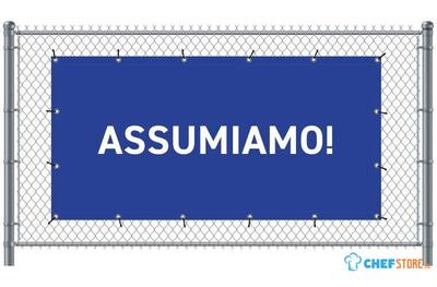 Syna Hekwerkbanner 200 X 100 cm Wij Zoeken Collega's Italiaans Blauw - FBG200-100-I751