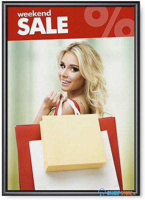 Syna 25 mm Kliklijst Rechte Hoeken A1 Zwart - KRA1G25C9005