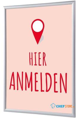 Syna Kliklijst A1 Complete Set hier Melden Rood Duits - KRA1G25LPPI458