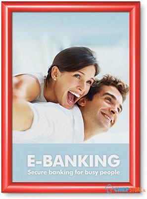 Syna 25 mm Kliklijst Rechte Hoeken A3 Rood - KRA3G25C3020