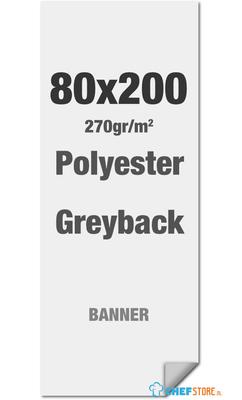 Syna Polyester Greyback 270 G/m2 80 X 200 cm - L-Banner - PVC Vrij - LPG80X200M270LB
