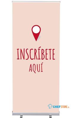 Syna Roll-Banner Budget 85 Complete Set hier Melden Rood Spaans - RBB085LSFI360