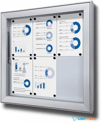 Syna Vergrendelbaar Notitiebord Outdoor Extra Deep 6x A4 - SCL6XA4PH
