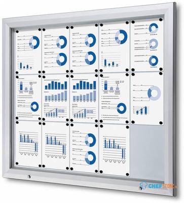 Syna Vergrendelbaar Notitiebord Outdoor met Gasveer 15x A4 - SCT15XA4PH