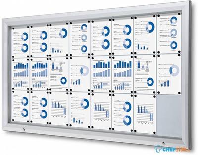 Syna Vergrendelbaar Notitiebord Outdoor met Gasveer 24x A4 - SCT24XA4PH