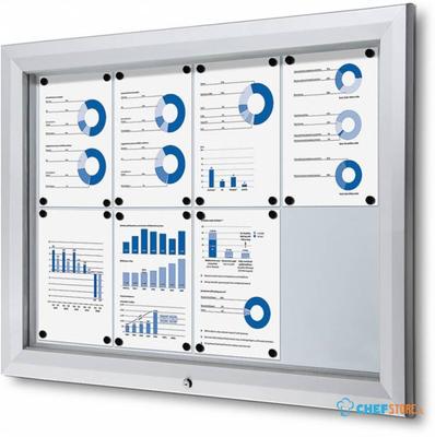 Syna Vergrendelbaar Notitiebord Outdoor 8x A4 - SCT8XA4PH