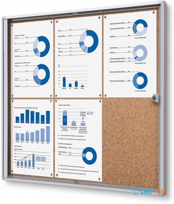 Syna Vergrendelbaar Prikbord Kurk Economy 6x A4 - SCXSC6XA4