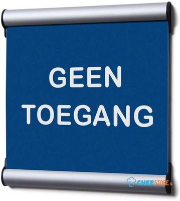 Syna Deurbordje 15,5 X 15,5 cm Set Geen Toegang Blauw - SS155X155LPPI806