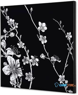 Syna Wanddecoratie Textiel SET 40 X 40 Japanse Bloesem Zwart - TFR22W400-SET-I7