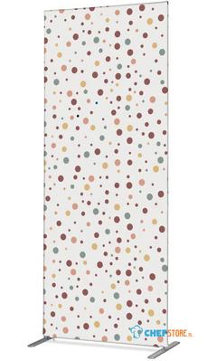 Syna Scheidingswand Textiel Deco 85-200 Dubbelzijdig Stippen Aarde - ZBSLIM085-200-DSI2