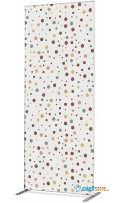 Syna Scheidingswand Textiel Deco 85-200 Dubbelzijdig Stippen Aarde ECO - ZBSLIM085-200-DSI2ECO