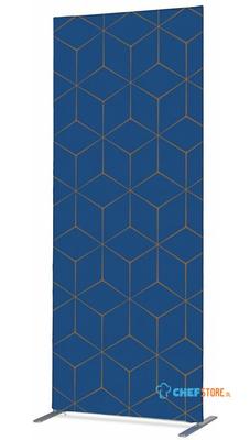 Syna Scheidingswand Textiel Deco 100-200 Dubbelzijdig Hexagon Blauw-Bruin - ZBSLIM100-200-DSI14