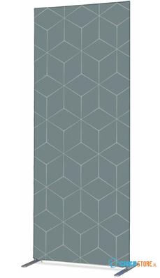 Syna Scheidingswand Textiel Deco 100-200 Dubbelzijdig Hexagon Grijs - ZBSLIM100-200-DSI15