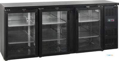 TEFCOLD Barkast - 3 Glasdeuren 2002mm met Compressor Unit - CBC310G (SG3)