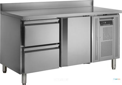 TEFCOLD Koelwerkbank in Roestrvij Staal met GN 1/1-Lades en Roosters - CK7220