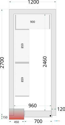 Vriescelpanelen met 120 mm Isolatie - CR 120X270X220