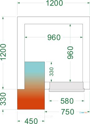 Vriesruimte (Compleet met Monoblock) - CRNF1212