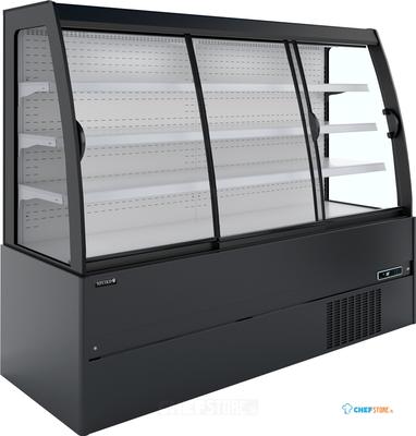 Compacte Wandkoeler met Schuifdeuren (Zwart Ext. - wit Int.) - MCWB200S LOW LED