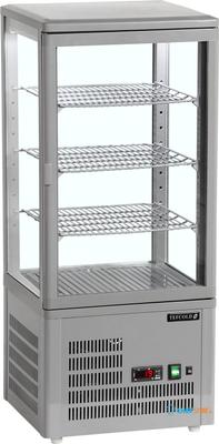 TEFCOLD Glazen Koelvitrinecountertop voor Presentatie en Bewaren - UPD80-GREY