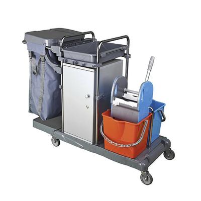 Cleaning Trolley With Bag Holder and Cupboard - IFC0017 1