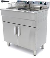 Maxima Frituurpan - 2 X 16 L - 2 Manden - met Tapkraan en Opbergruimte - 230V - 09365158