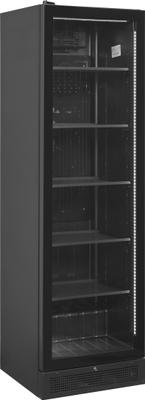 TEFCOLD Zwarte Displaykoeler met Aan Linkerkant Scharnierende Deur - SCU1425 FRAMELESS L/H