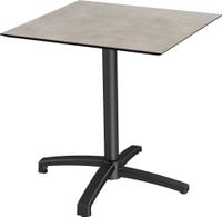 X Cross Terrastafel Zwart Frame + Moonstone HPL 70x70 cm - Essentials 110031377