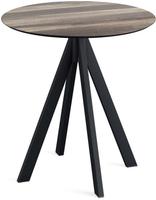 Infinity Terrastafel Zwart Frame + Tropical Wood HPL 70 cm - Essentials 120011270