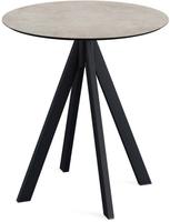 Infinity Terrastafel Zwart Frame + Moonstone HPL 70 cm - Essentials 120011370