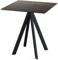 Infinity Terrastafel Zwart Frame + Riverwashed Wood HPL 70x70 cm - Essentials 120011477