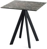 Infinity Terrastafel Zwart Frame + Galaxy Marble HPL 70x70 cm - Essentials 120011577