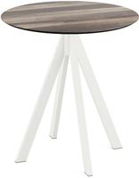 Infinity Terrastafel Wit Frame + Tropical Wood HPL 70 cm - Essentials 120021270