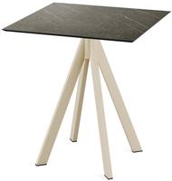 Infinity Terrastafel Zand Frame + Midnight Marble HPL 70x70 cm - Essentials 120031677