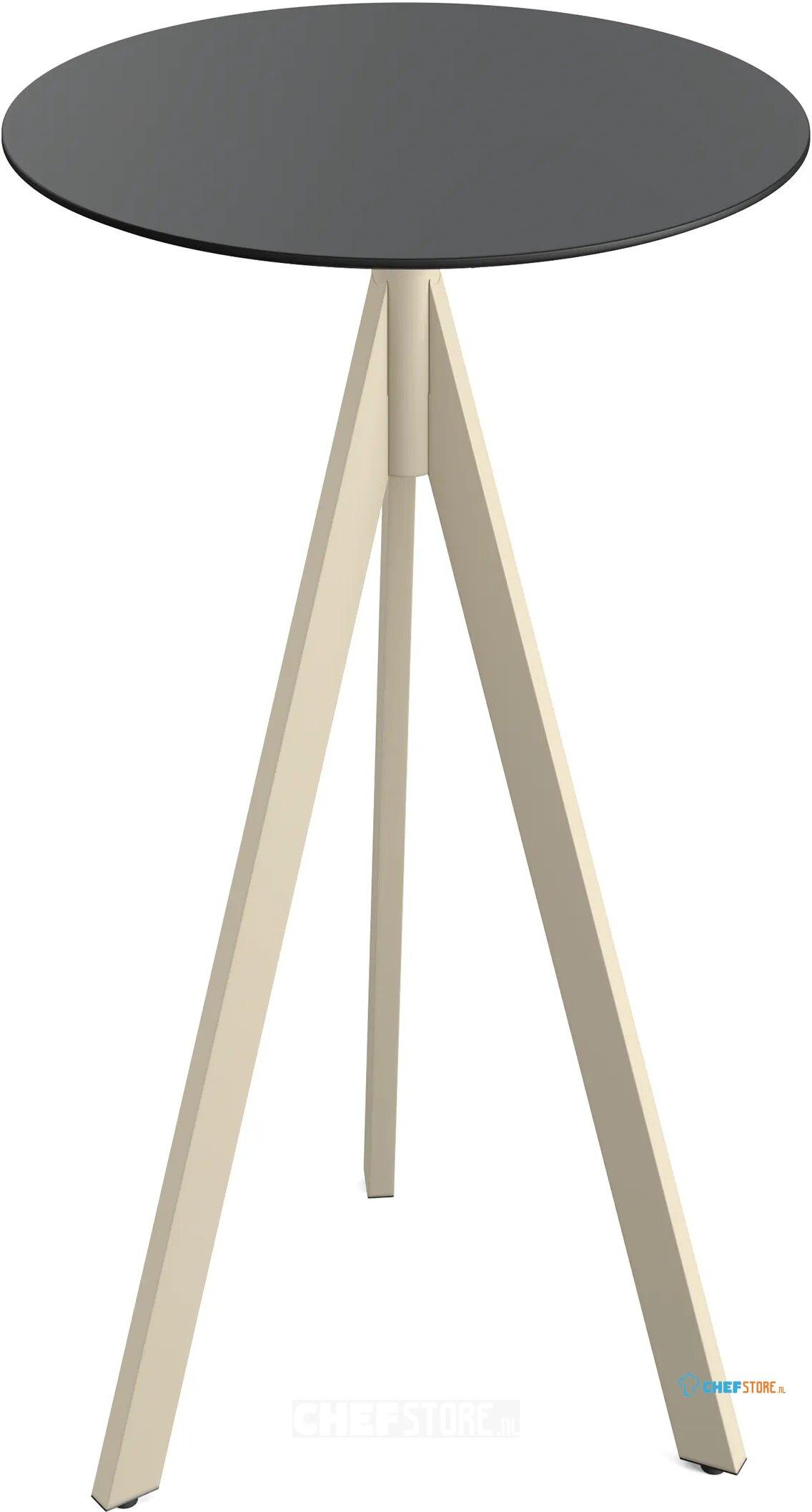 Essentials Infinity Tripod Statafel Zand Frame + Zwart HPL 70 cm - 140061070 1