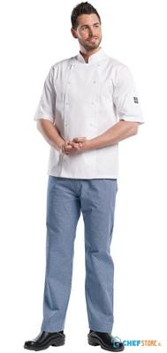 Chaud Devant Hilton Poco Koksbuis Korte Mouw Wit - Chaud Devant B509-M