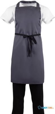 Whites halterschort polyester-katoen grijs | B426